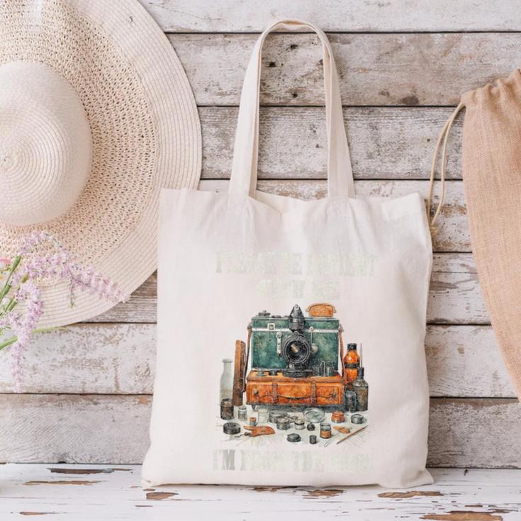 Please Be Patient With Me I'm From The 1900s Photographer Canvas Tote Bag
