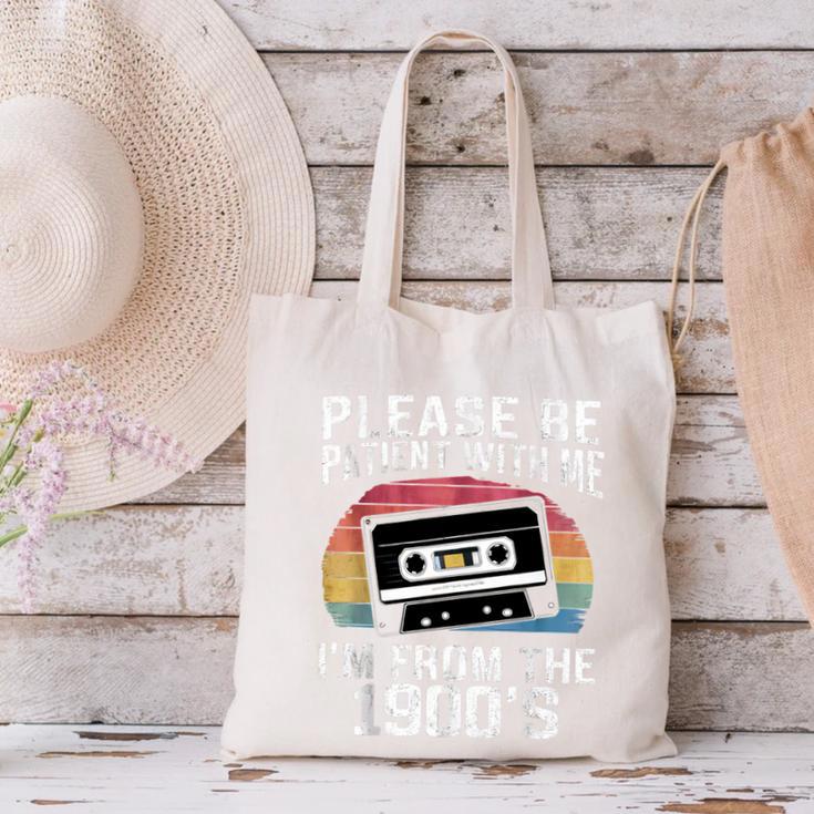 Please Be Patient With Me I'm From The 1900s Retro 90s Canvas Tote Bag