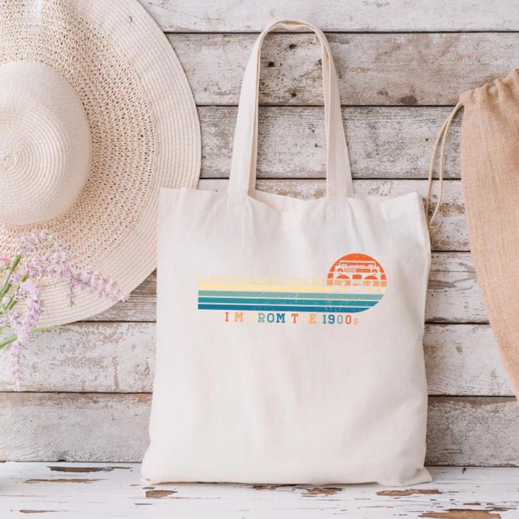Please Be Patient With Me I'm From The 1900s Retro 90s Premium Canvas Tote Bag
