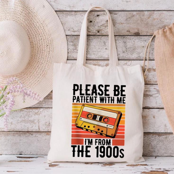 Please Be Patient With Me I'm From The 1900s Retro Birthday Canvas Tote Bag