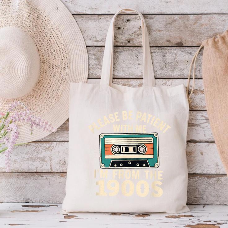 Please Patient I'm From The 1900s Retro Cassette Humor Canvas Tote Bag