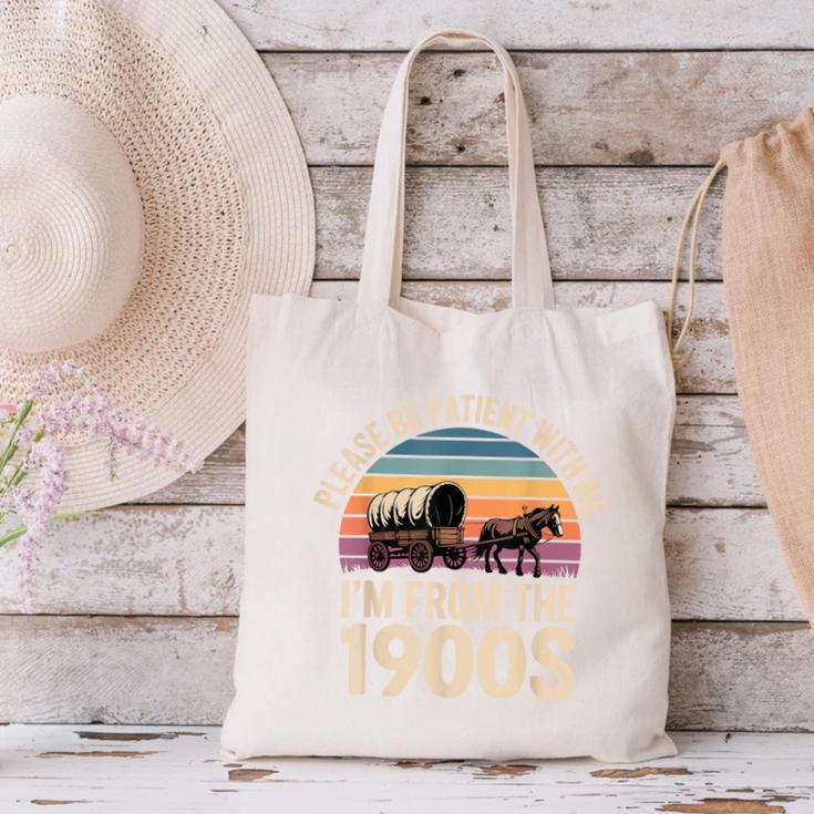 Please Be Patient With My I'm From The 1900s Retro Vintage Canvas Tote Bag Please Be Patient With My I'm From The 1900s Retro Vintage Canvas Tote Bag