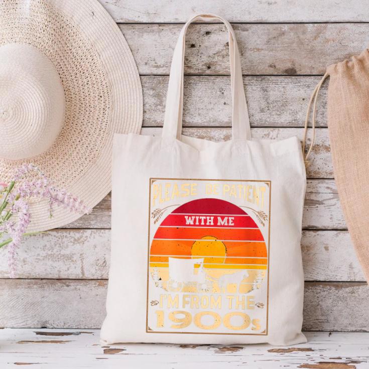 Please Be Patient I'm From The 1900s Sunset Vintage Wagon Canvas Tote Bag Please Be Patient I'm From The 1900s Sunset Vintage Wagon Canvas Tote Bag