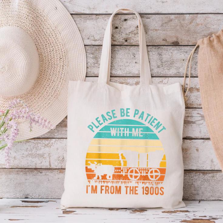 PLEASE BE PATIENT I'M FROM THE 1900s Vintage 1900s 90s Canvas Tote Bag PLEASE BE PATIENT I'M FROM THE 1900s Vintage 1900s 90s Canvas Tote Bag