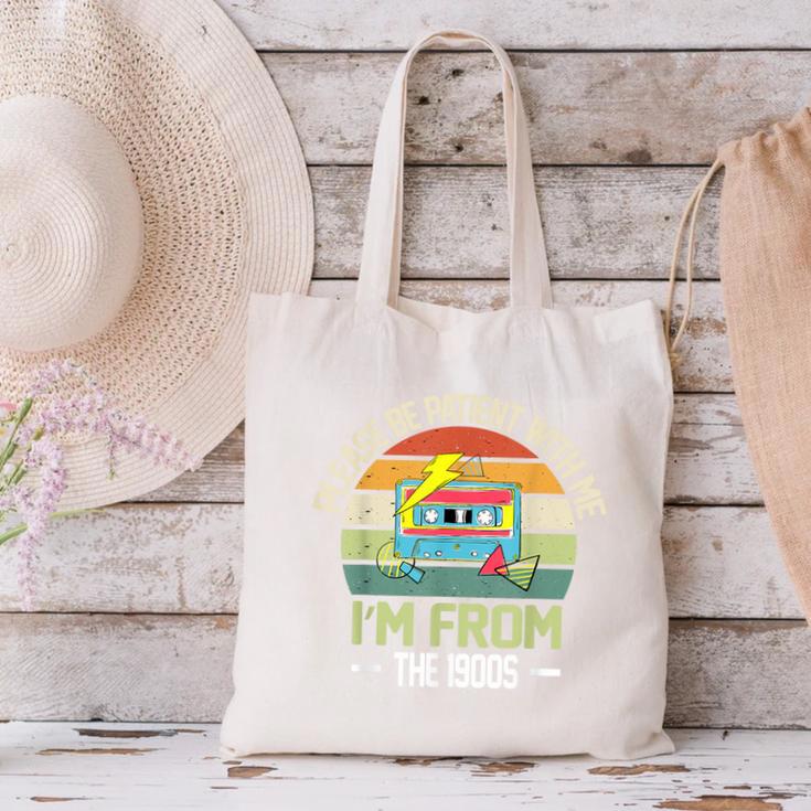 Please Be Patient With Me I'm From The 1900s Vintage Cassett Canvas Tote Bag Please Be Patient With Me I'm From The 1900s Vintage Cassett Canvas Tote Bag
