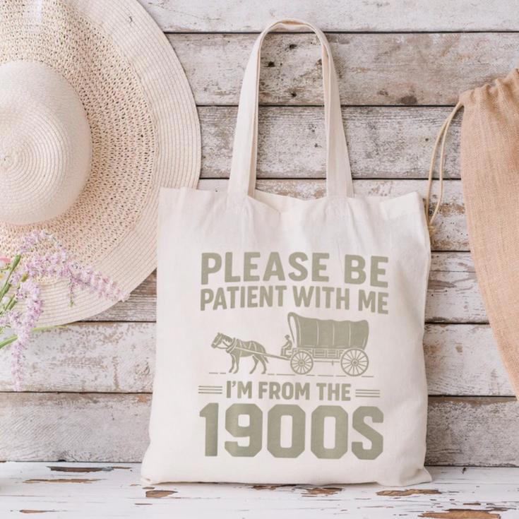 Please Be Patient I'm From The 1900s Vintage Over The Hill Premium Tri-Blend Canvas Tote Bag