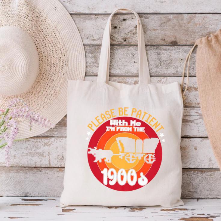 Please Be Patient With Me I'm From The 1900s Vintage Meme Premium Canvas Tote Bag Please Be Patient With Me I'm From The 1900s Vintage Meme Premium Canvas Tote Bag