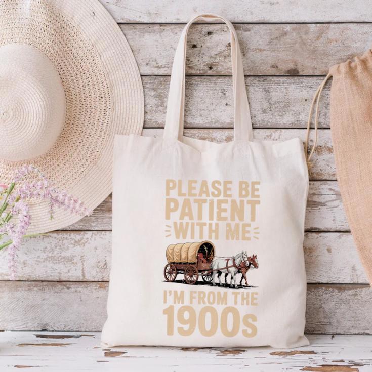 Please Be Patient With Me I'm From The 1900s Vintage Premium Canvas Tote Bag