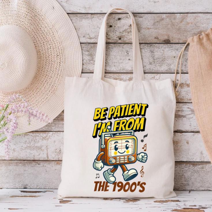 Please Be Patient With Me I'm From The 1900s Vintage Radio Canvas Tote Bag Please Be Patient With Me I'm From The 1900s Vintage Radio Canvas Tote Bag