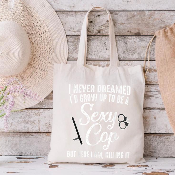 Police Officer Police Graduation Cop Birthday Canvas Tote Bag