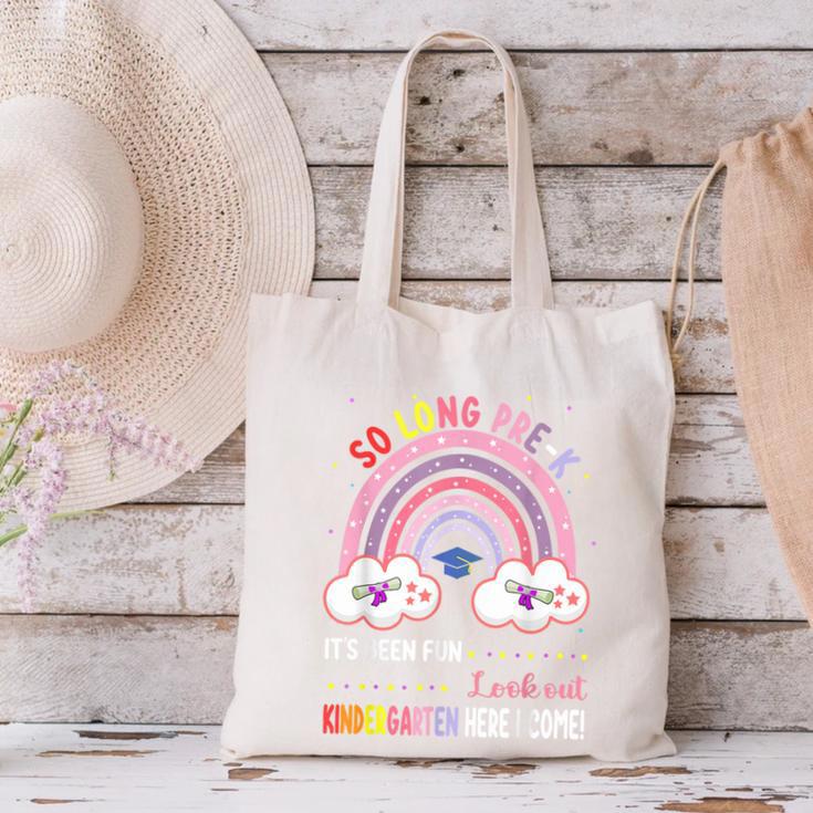 Pre k Graduation Class 2025 Graduate Pre-k Rainbow Girls Canvas Tote Bag
