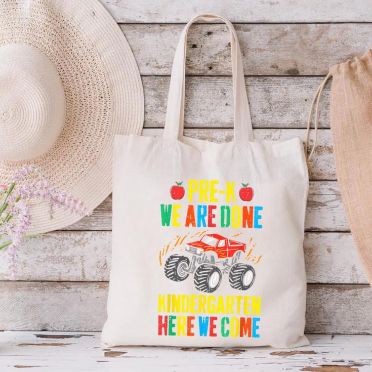 Pre-K Graduation Monster Truck Kindergarten Here We Come Canvas Tote Bag