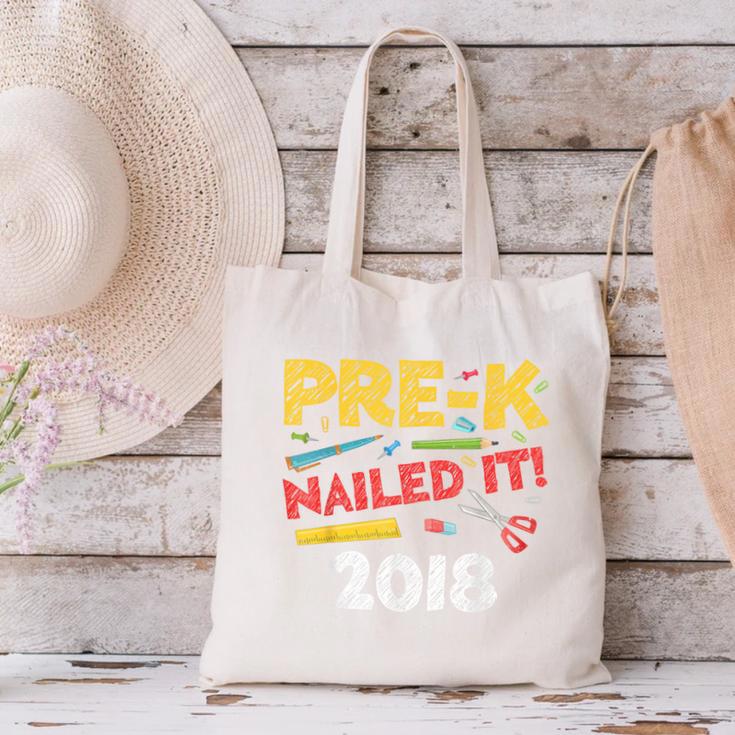 Pre-K Nailed It Class Of 2018 Graduation Canvas Tote Bag