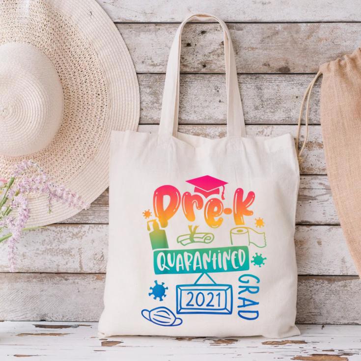 Pre-K Prek3 Prek4 Graduate Quarantine Preschool Graduation Canvas Tote Bag
