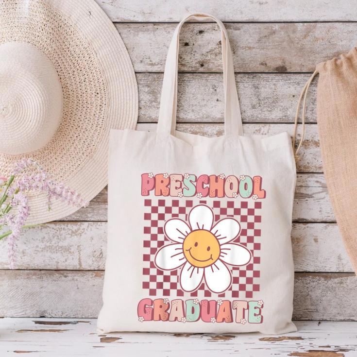 Preschool Graduation Graduate Cute Groovy Last Day Of Pre K Canvas Tote Bag