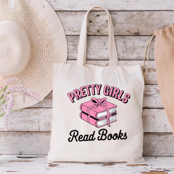 Pretty Girls Read Books Bookworm Book Lover Teacher Canvas Tote Bag