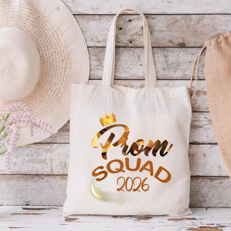 Prom Squad 2026 Cute Senior Class Of 2026 Graduation Party Canvas Tote Bag