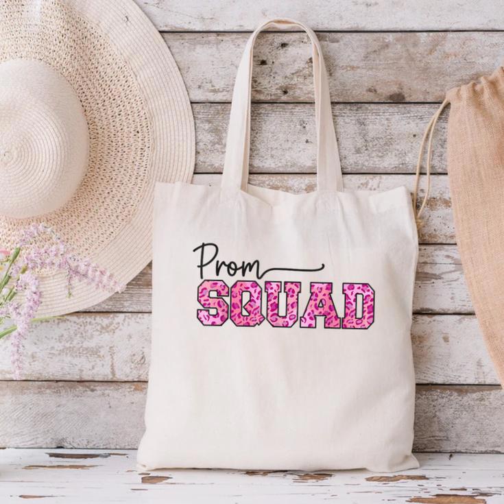 Prom Squad Prom Graduation Class Of 2024 Leopard Matching Canvas Tote Bag