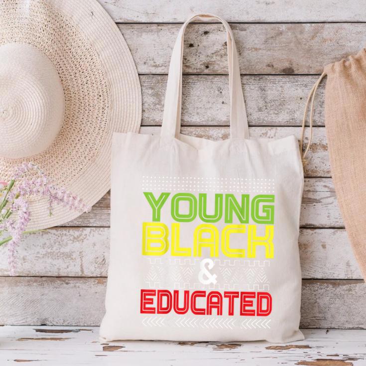 Proud African American Educated Graduation Canvas Tote Bag