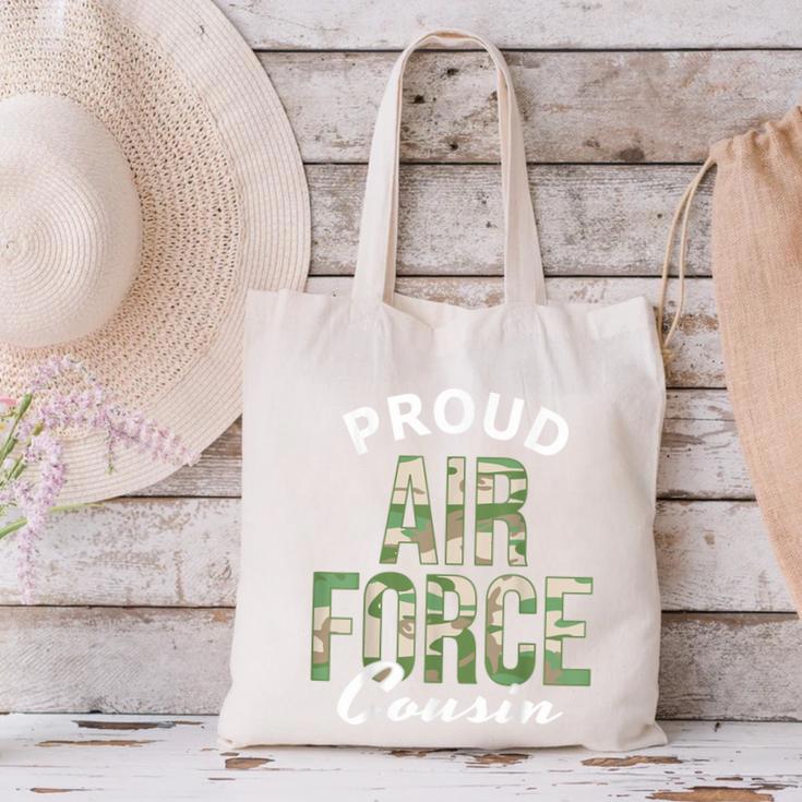 Proud Air Force Cousin Deployment Homecoming Graduation Canvas Tote Bag