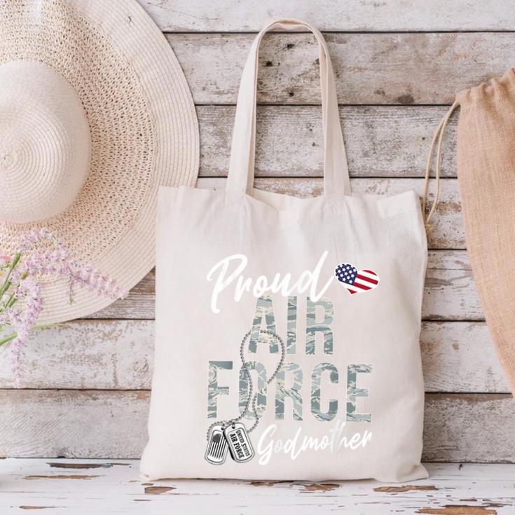 Proud Air Force Godmother US Air Force Graduation Godmother Canvas Tote Bag
