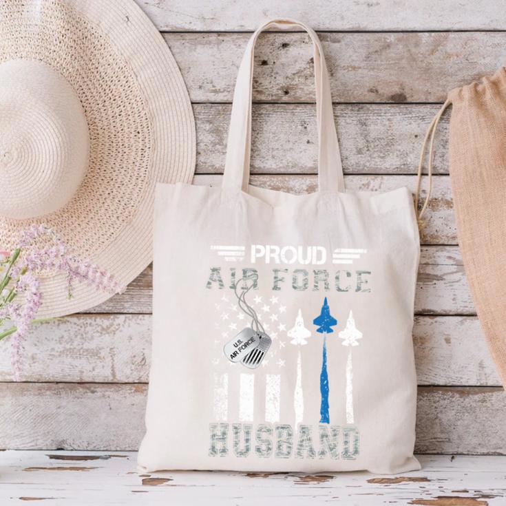Proud Air Force Husband US Air Force Graduation Husband Canvas Tote Bag