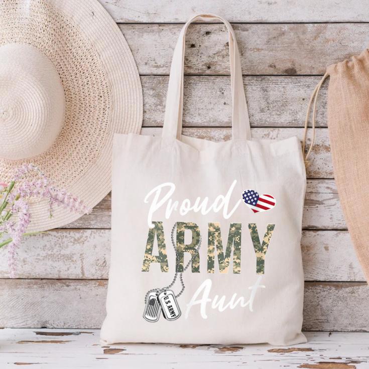 Proud Army Aunt Army Graduation Aunt US Army Aunt Canvas Tote Bag