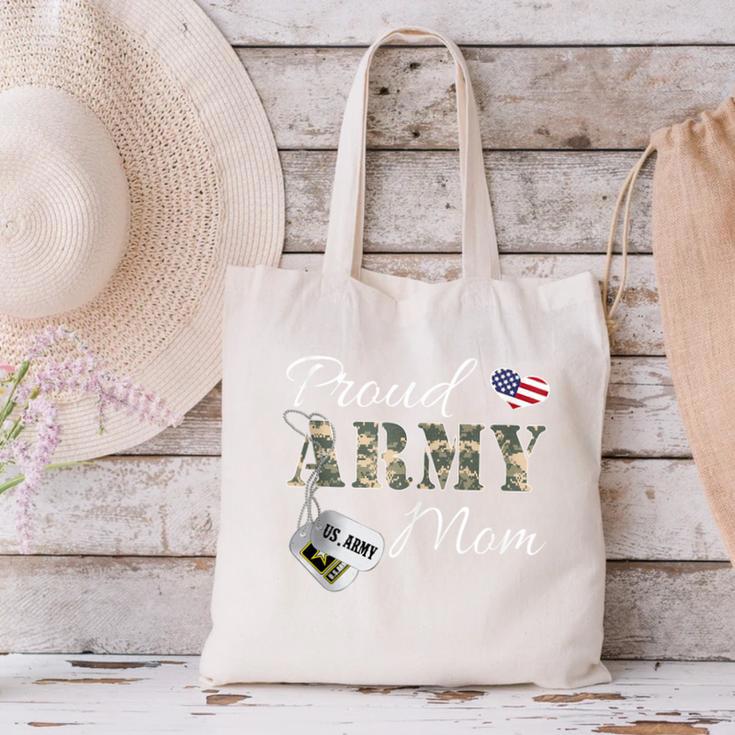 Proud Army Mom Army Graduation Military Mom T-Shirt Canvas Tote Bag