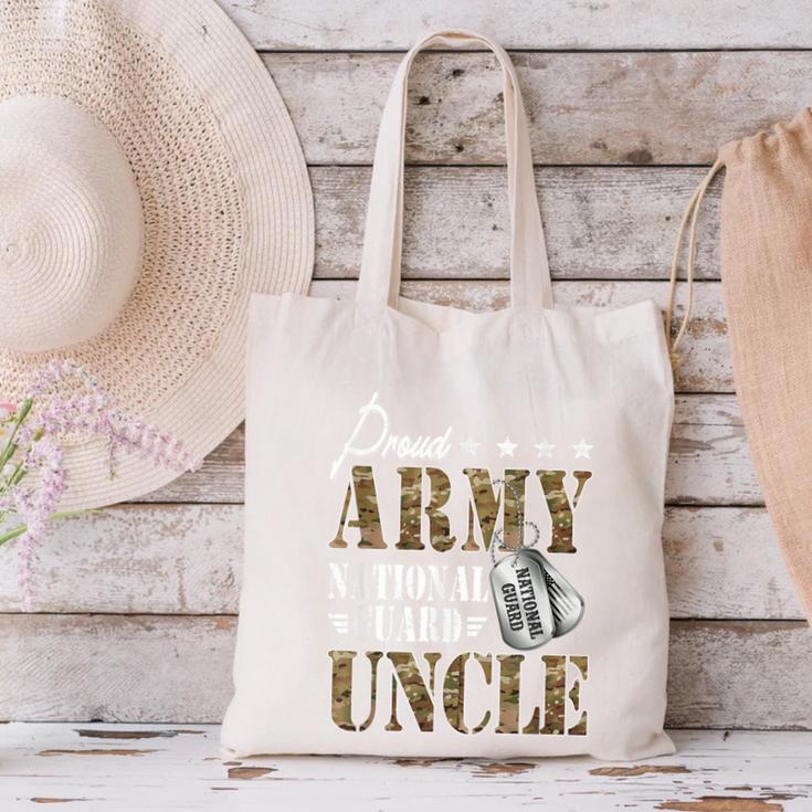 Proud Army National Guard Uncle National Guard Graduation Canvas Tote Bag