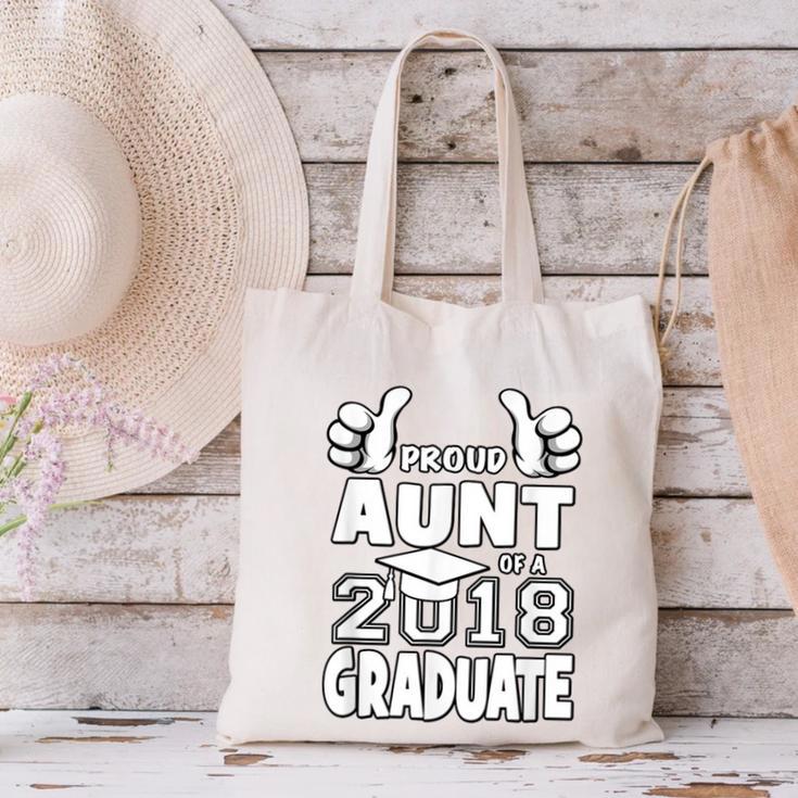 Proud Aunt Of A 2018 Graduate Senior Graduation School Shirt Canvas Tote Bag