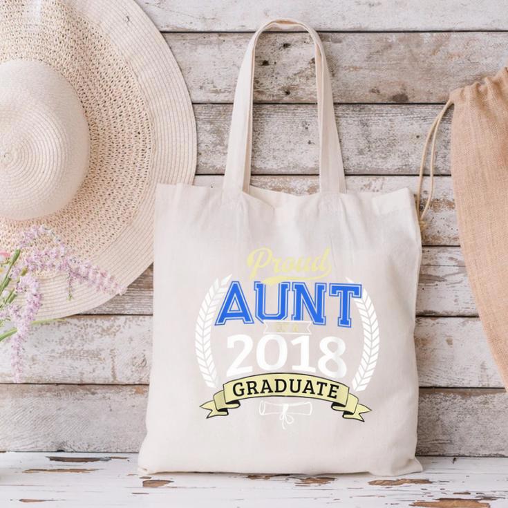 Proud Aunt Of 2018 Graduate Shirt Graduation Grad Canvas Tote Bag