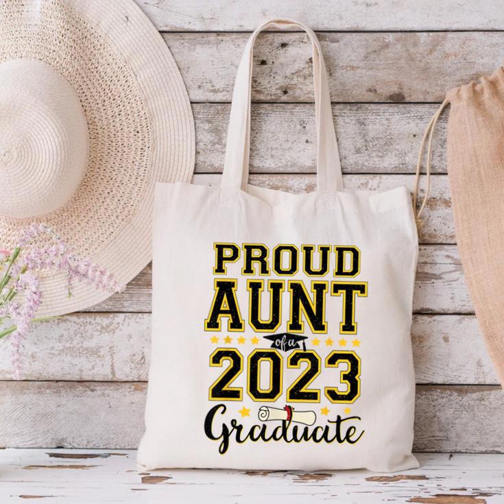 Proud Aunt Of A 2023 Graduate Family Matching Graduation Canvas Tote Bag