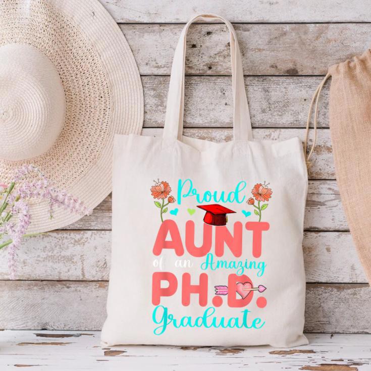 Proud Aunt Of An Amazing PhD Graduate Family Graduation Canvas Tote Bag