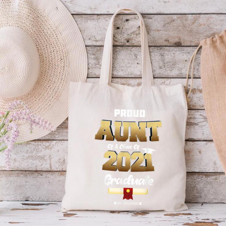 Proud Aunt Of Class Of 2021Shirt Class 2021 Graduation Canvas Tote Bag