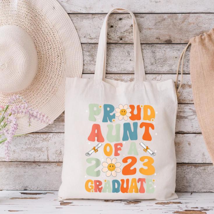Proud Aunt Of A Class Of 2023 Graduated Graduation Women Canvas Tote Bag