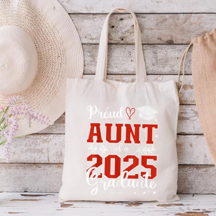 Proud Aunt Of a Class Of 2025 Graduate For Graduation Canvas Tote Bag