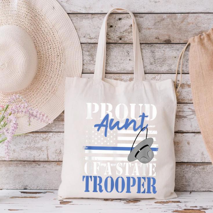 Proud Aunt Of a State Trooper Police Officer Graduation Canvas Tote Bag