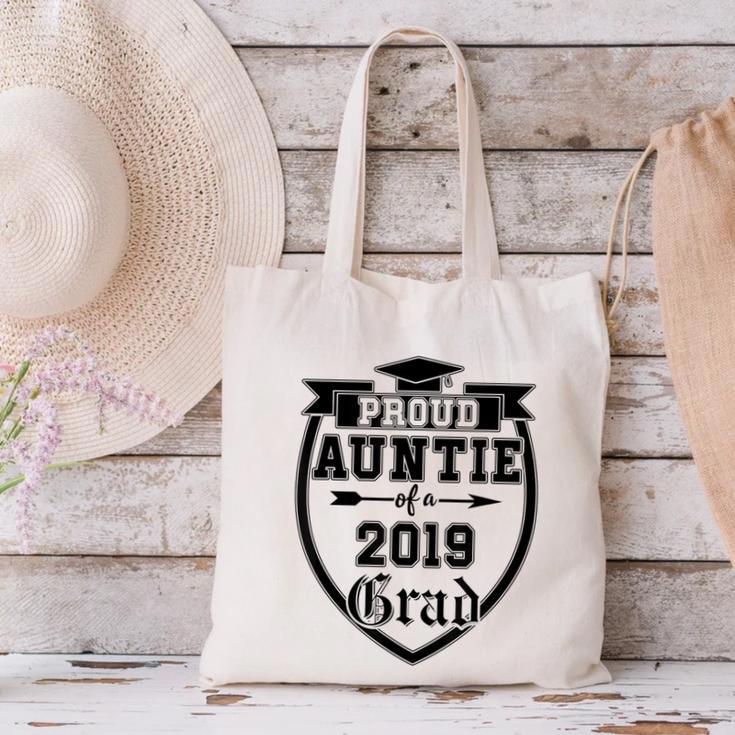 Proud Auntie Of a 2019 Grade Aunt Graduation Canvas Tote Bag