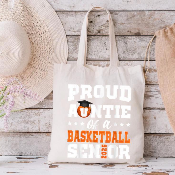 Proud Auntie Of a Basketball Senior 2026 Graduation Gifts Canvas Tote Bag