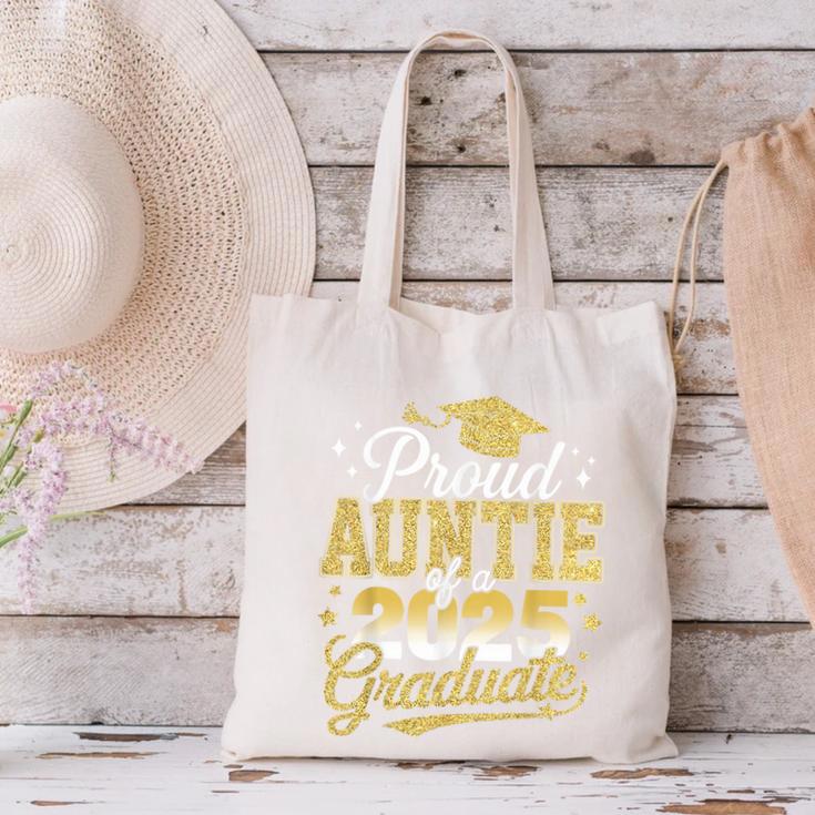 Proud Auntie Of A Class Of 2025 Graduate Senior Graduation Canvas Tote Bag