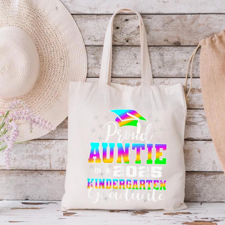 Proud Auntie Of Kindergarten Graduate 2025 Graduation Auntie Canvas Tote Bag