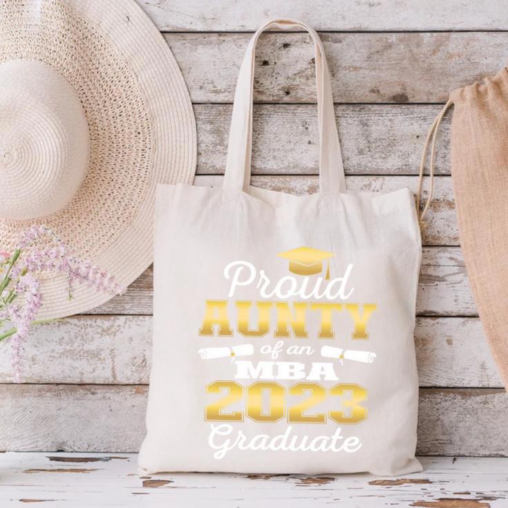 Proud Aunty Of 2023 Class MBA Graduate Family Graduation Canvas Tote Bag