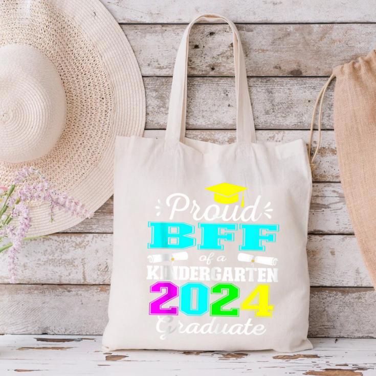 Proud Bff Of Kindergarten Graduate 2024 Graduation Bff Canvas Tote Bag