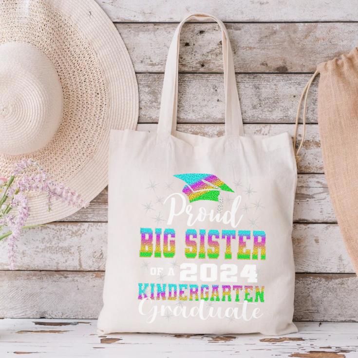 Proud Big Sister Of Kindergarten Graduate 2024 Graduation Premium Canvas Tote Bag