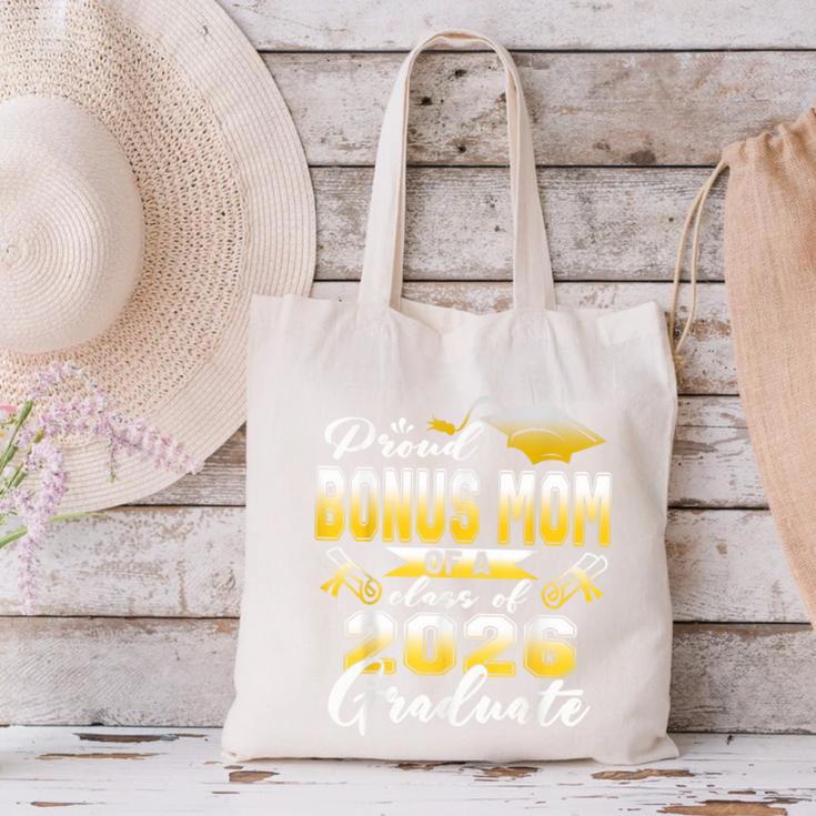 Proud Bonus Mom Of a Class Of 2026 Graduate Graduation 2026 Canvas Tote Bag