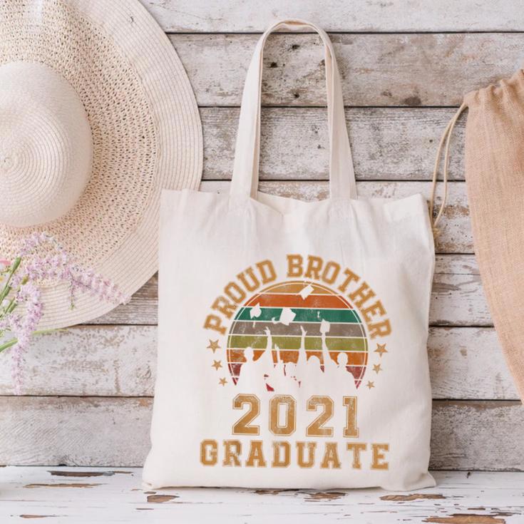 Proud Brother Of 2021 Graduate Senior 21 Vintage Graduation Canvas Tote Bag