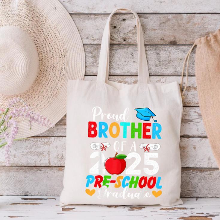 Proud Brother Of a 2025 Preschool Graduate Graduation Canvas Tote Bag