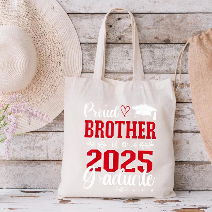 Proud Brother Of A Class Of 2025 Graduate Senior Graduation Canvas Tote Bag