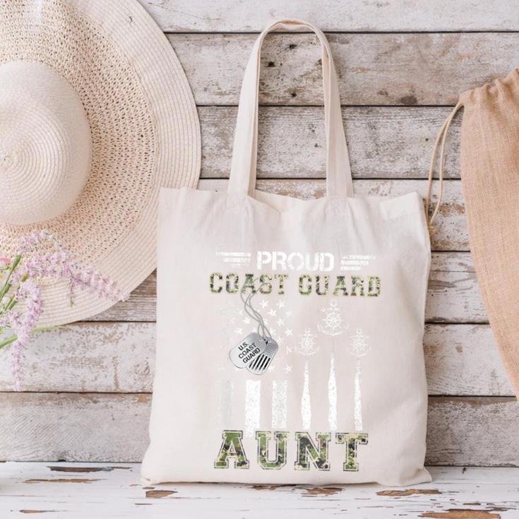Proud Coast Guard Aunt US Coast Guard Graduation Aunt Canvas Tote Bag