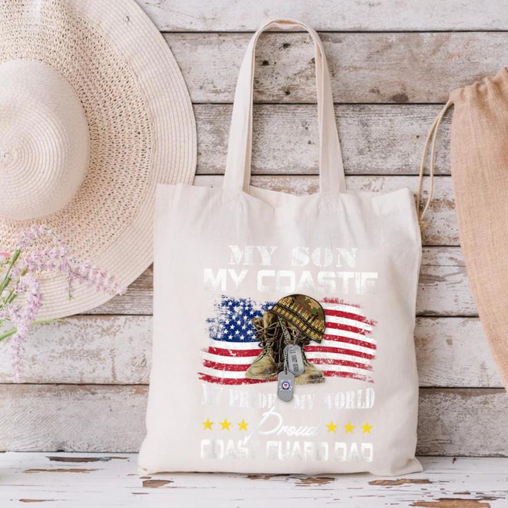 Proud Coast Guard Dad Coast Guard Graduation Dad Canvas Tote Bag